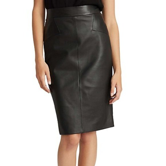 Reagan Leather Pencil Skirt Size 8 - Picture 1 of 7